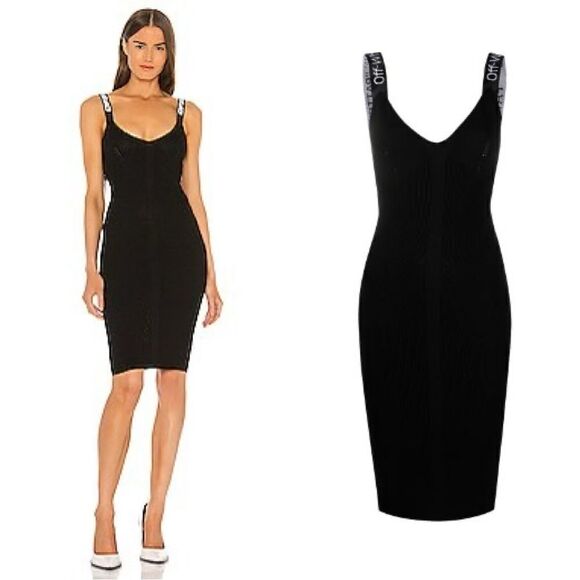 NWT Off-White Logo Strap Midi Dress - Picture 1 of 10